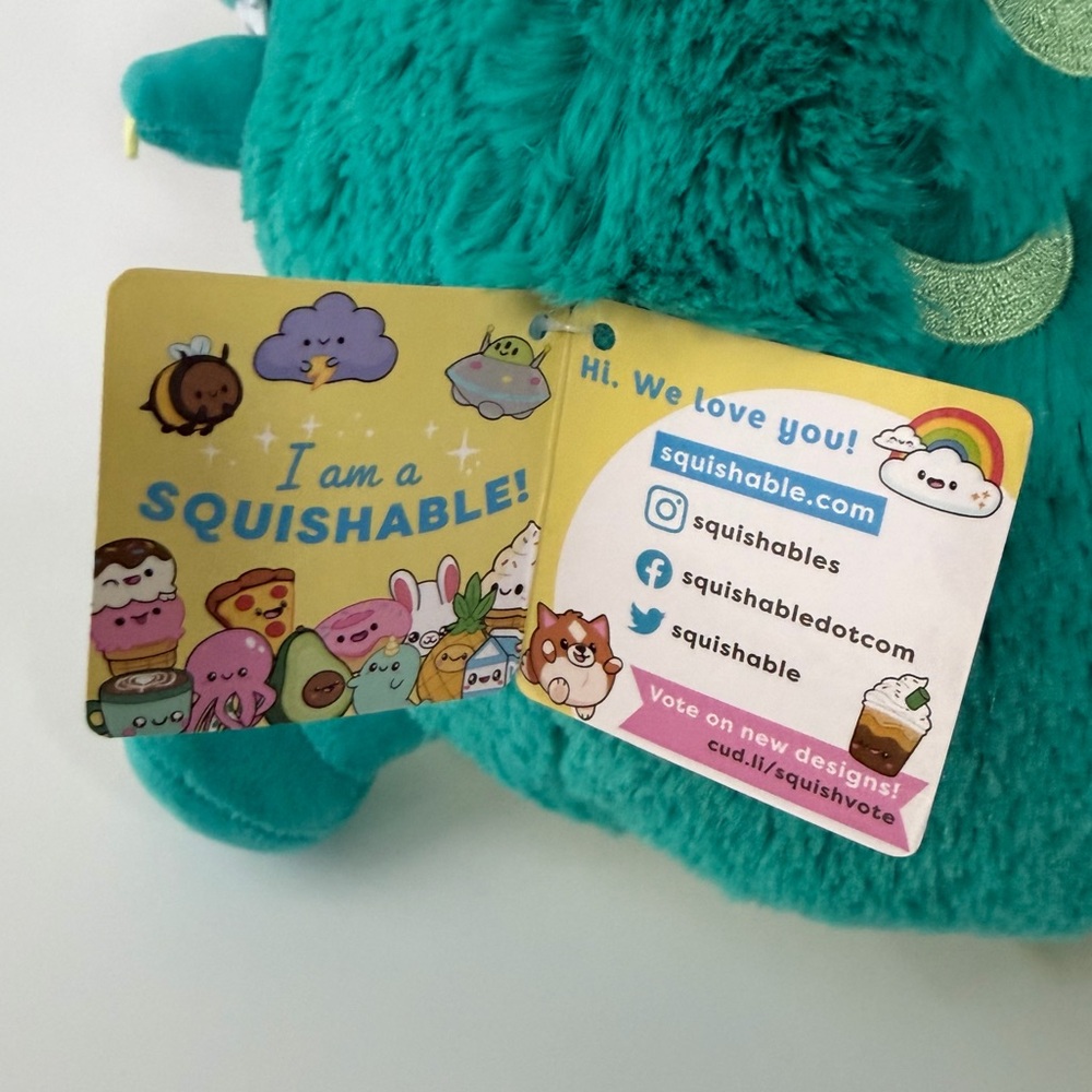 Squishable Mini T-Rex II Green Plush Dinosaur New with Tags - Picture 5 of 8
